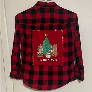 Wonder Nation Red and Black Plaid Kids Shirt